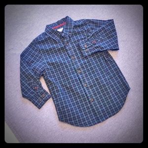 Boys plaid button down shirt